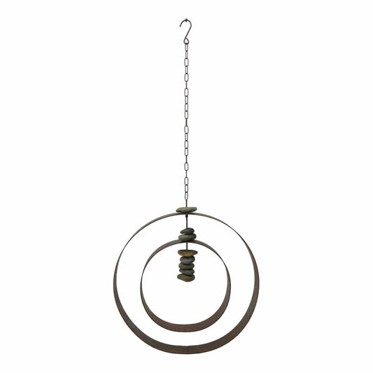 Hanging Serenity Circle w/Stones 55x7x56-125cm