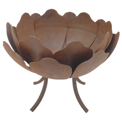 60cm Lotus Flower Firebowl on Legs 60x60x43cm