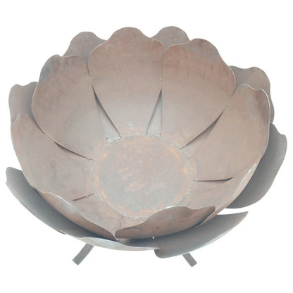 60cm Lotus Flower Firebowl on Legs 60x60x43cm