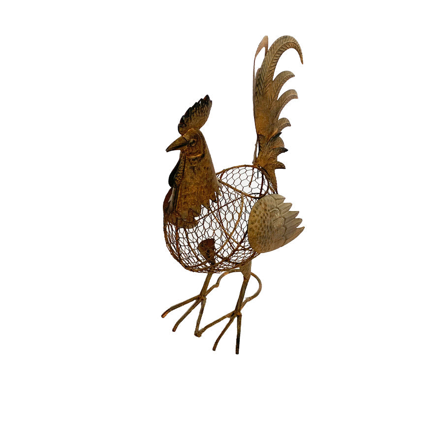 Decorative Rooster Egg Basket/ Storage 42x19x49cm