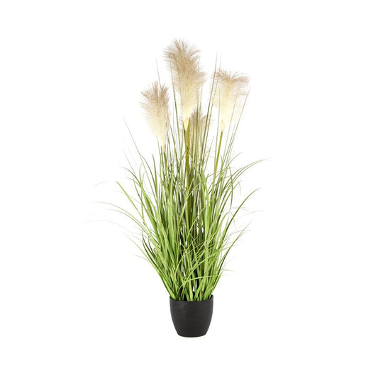 Potted Artificial Faux White Pampas Grass Plant  x91cm