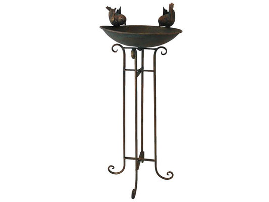 Birdbath w/2 Birds - Bronze