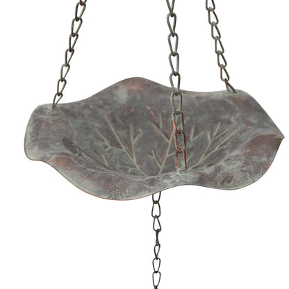 Hanging Lilypad Birdfeeder w/Dragonfly & Bell 18.5x18.5x84cm