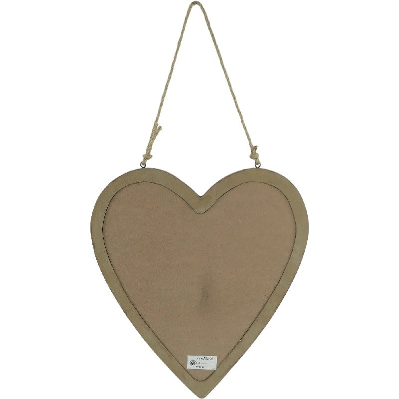 Wood-framed Hanging Heart Blackboard 36x2x42cm