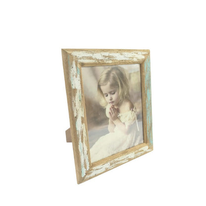 Blue + Whitewash Handcrafted 8x10" Photoframe 27x2x32cm