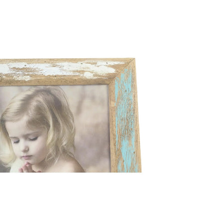 Blue + Whitewash Handcrafted 8x10" Photoframe 27x2x32cm