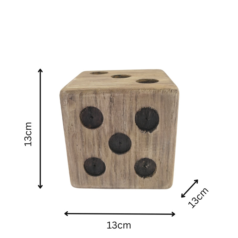 Natural Finish Square Dice 13x13x13cm