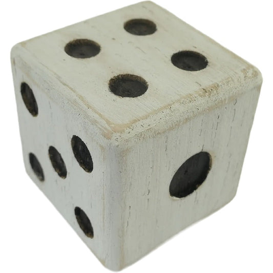 Whitewash Square Dice 10x10x10cm