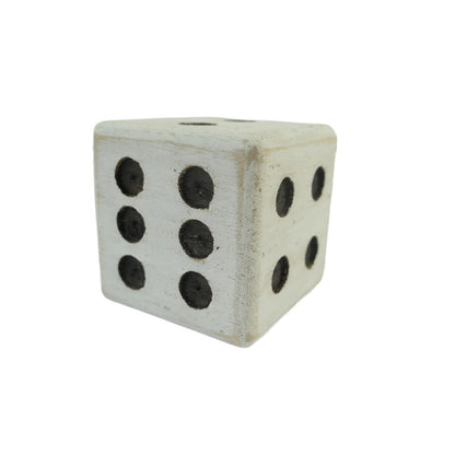 Whitewash Square Dice 10x10x10cm