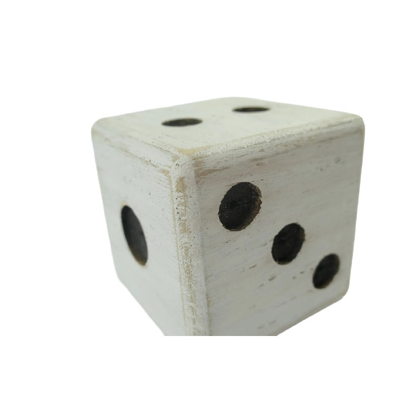 Whitewash Square Dice 10x10x10cm