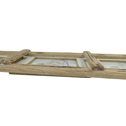 Handcrafted 'Ladder' Floor/Wall 4x6/5x7" Photoframes 20x6x90cm