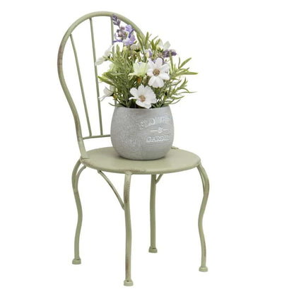 Distressed Green Mini Chair Display / Pot Stand 22x22x39.5cm