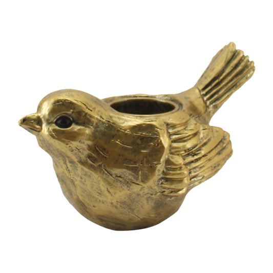 Anique Gold Bird Tealight Candleholder 17x10x11cm