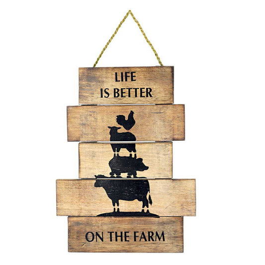 Handmade 'Life is Better On The Farm' Sign Wall Art