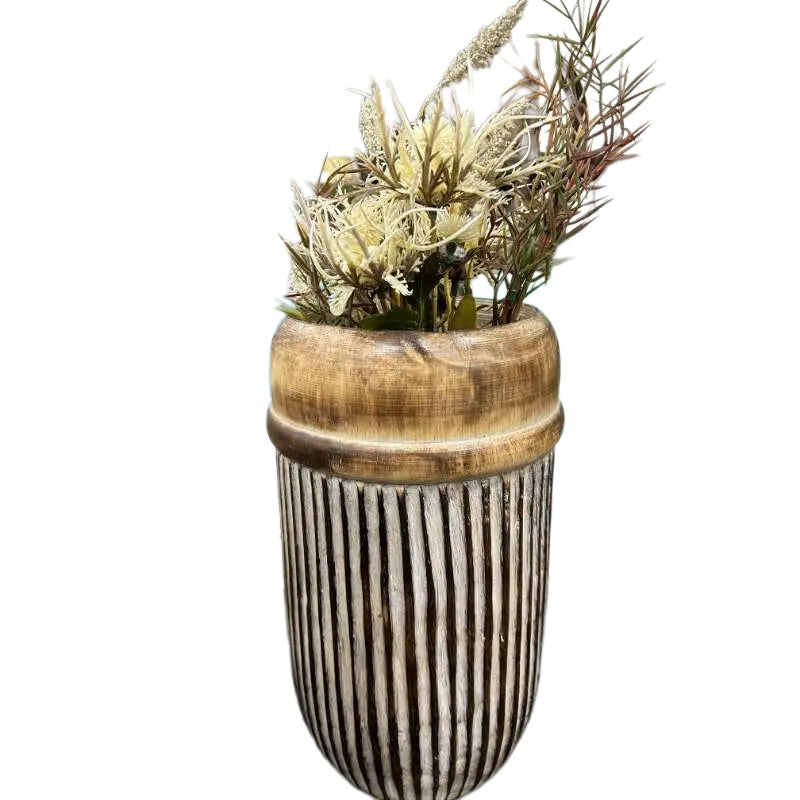 Handcrafted Natural/Distressed  Vase 17x30cm