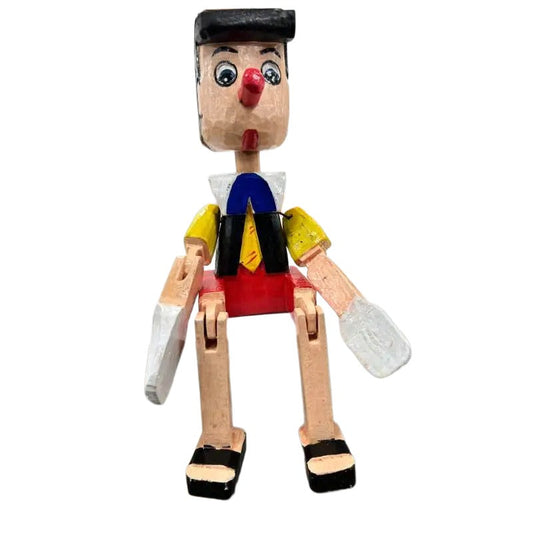 Handcrafted Sitting Pinocchio 9x16x40cm