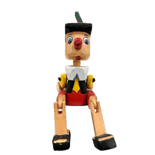 Handcrafted Sitting Pinnocchio 7x10x20cm