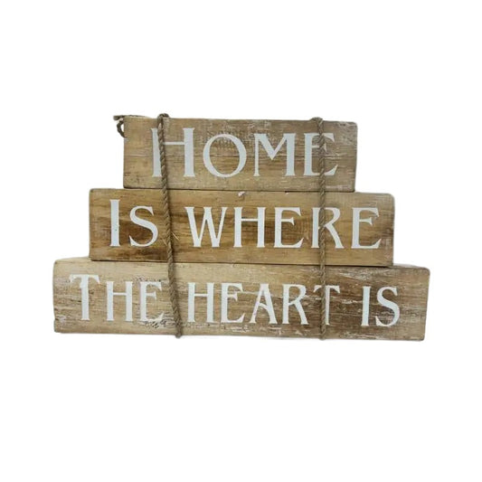 Handcrafted Home Heart Sign Décor or Wall Art 17x30x4cm