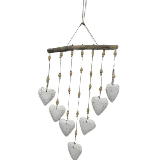 Handcrafted Hanging Hearts Mobile 35x3x77cm