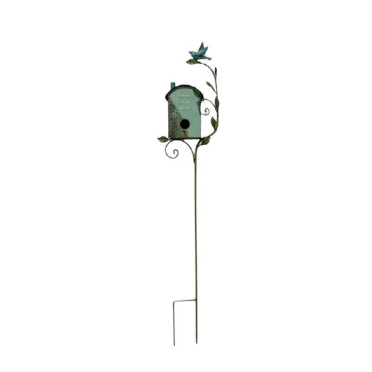 Birdhouse Garden Stake 22x12.5x118cm