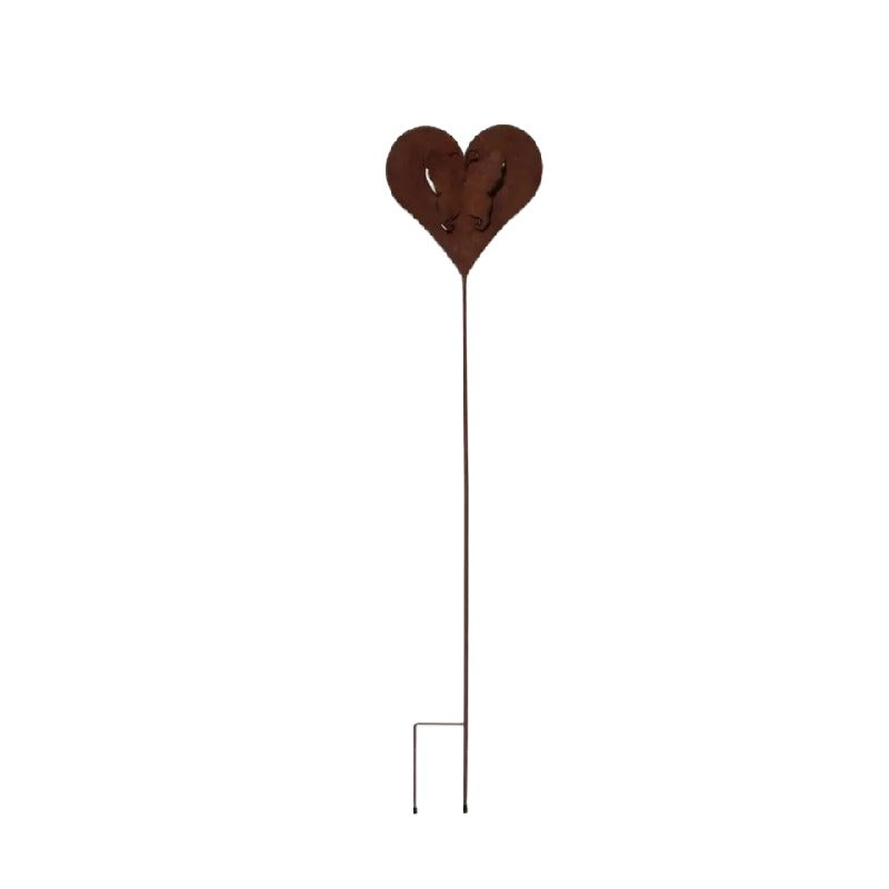 Heart w/3-D Butterfly Cut - Out Garden Stake 25x2x116cm