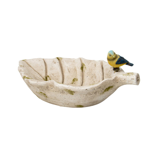 Leaf w/Bird Birdfeeder 33x52x12.5cm