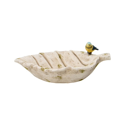 Leaf w/Bird Birdfeeder 33x52x12.5cm