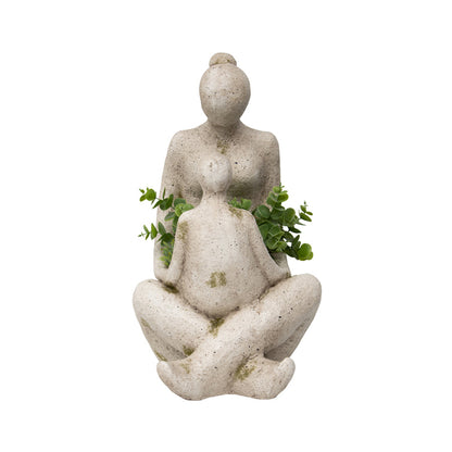 Arty Mother & Child Planter w/Hole & Plug 25x32x45cm