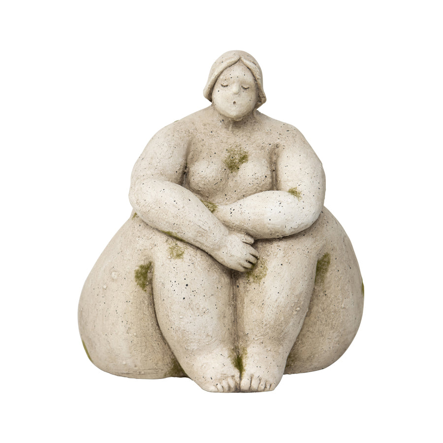 Sitting Lady Garden Statue 27x30x34cm