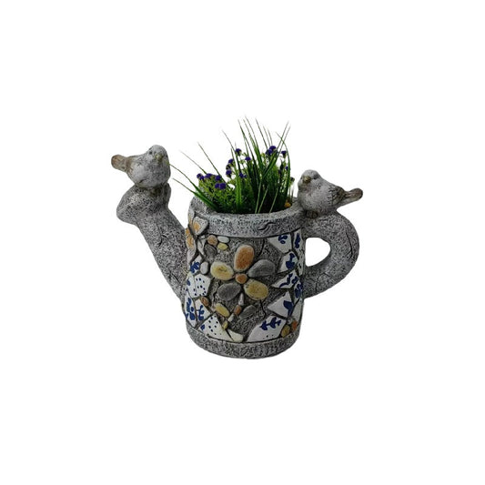 Watering Can + Birds Planter w/Hole + Plug 34.5x18x26.5cm