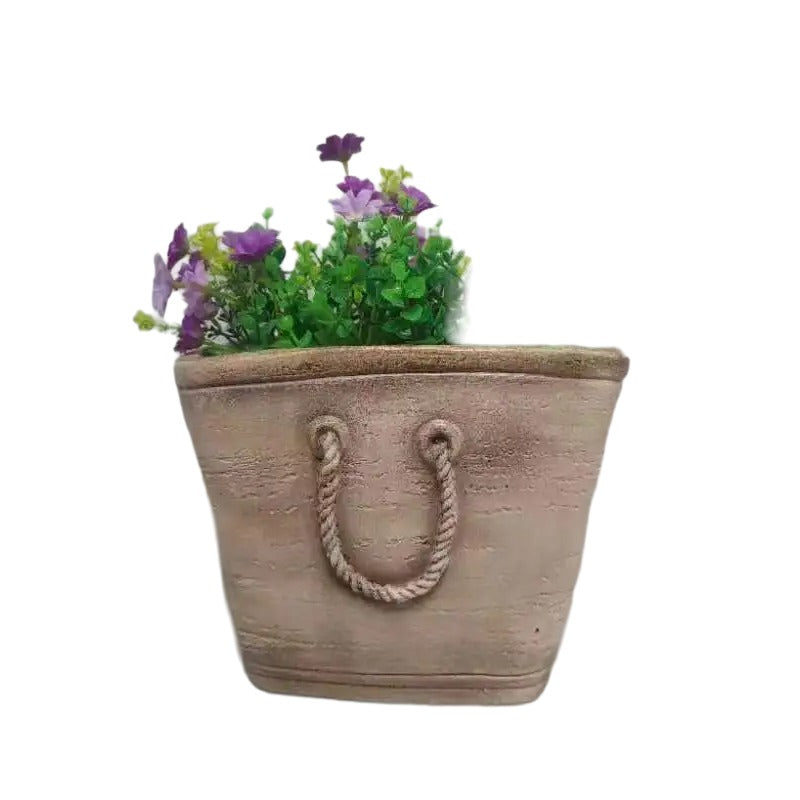 Handbag Planter w/Hole + Plug 26x17x21cm