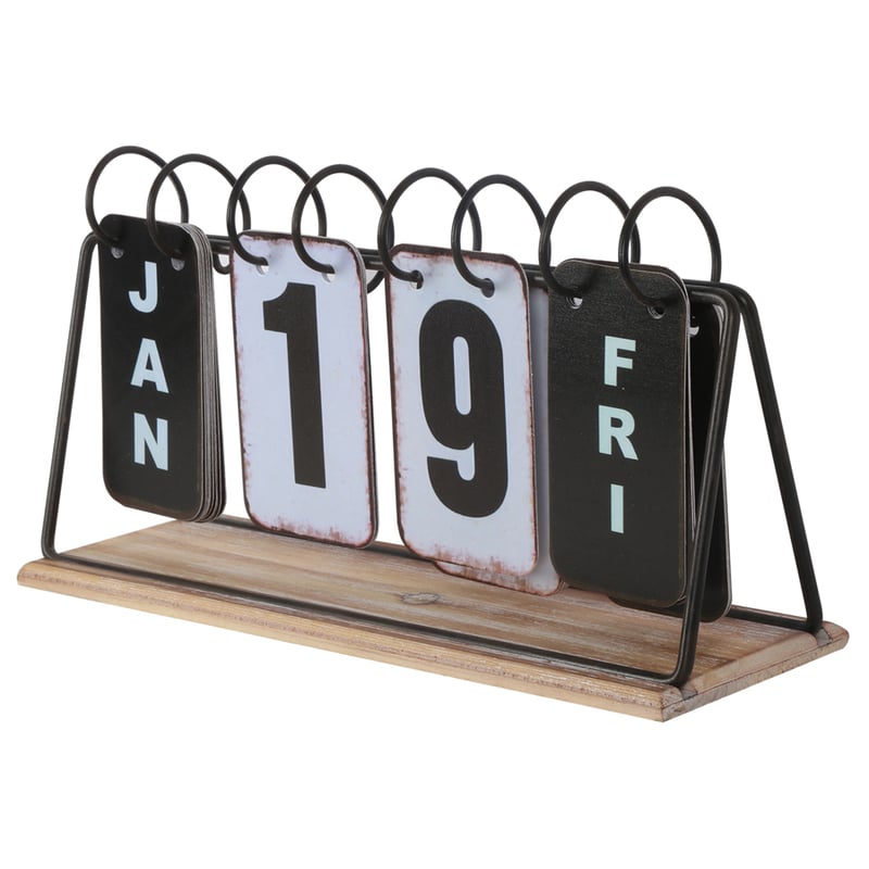 Vintage Style Table-top Calendar 28x14.5x9cm