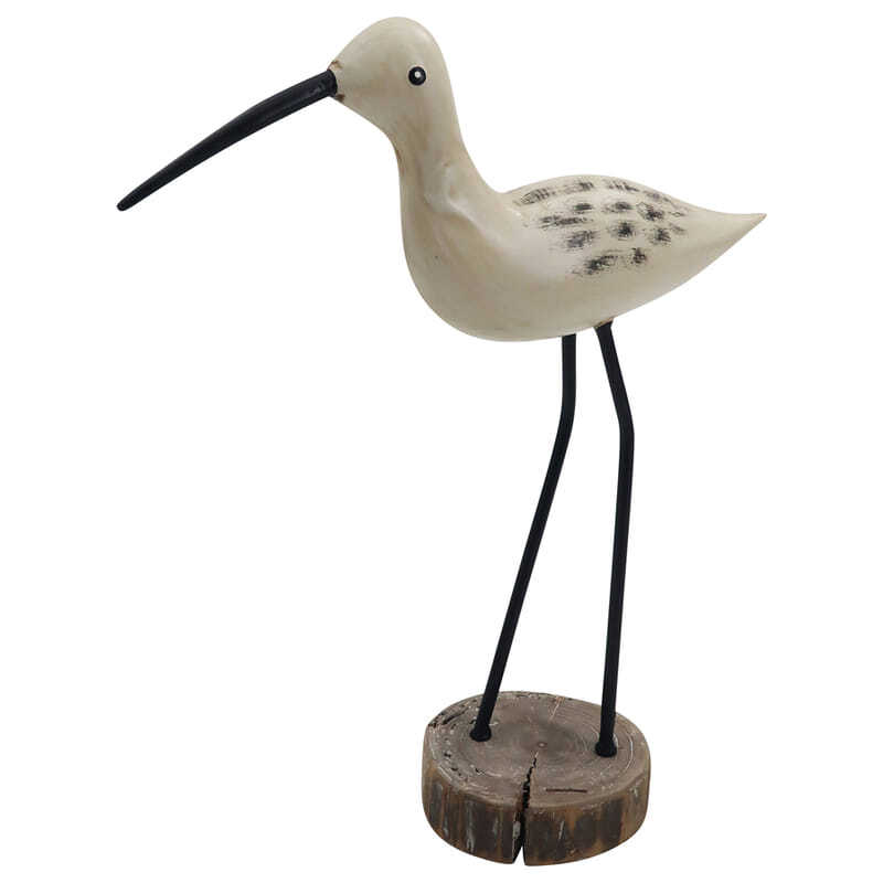 White Bird w/ wooden Base Ornament