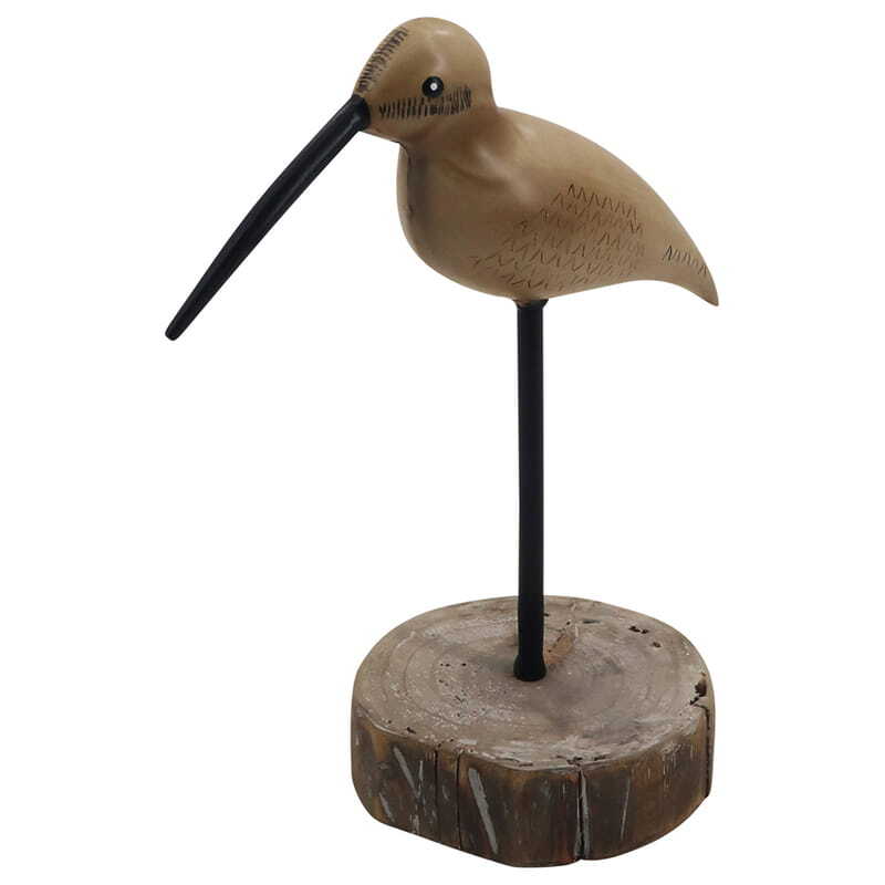 Bird w/ wood Base Ornament 21.5x10.5x25cm