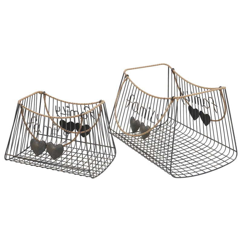 Set/2 Nested Tropea 'Family' Baskets 45x30x30-45/36x24x24-35cm