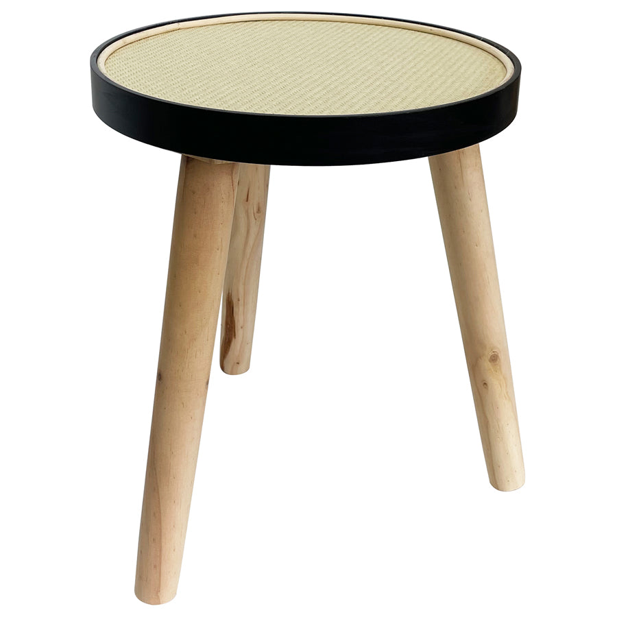 Round Rattan-top 3-Legged Potplant Stand/ Side Table 30x30x34cm