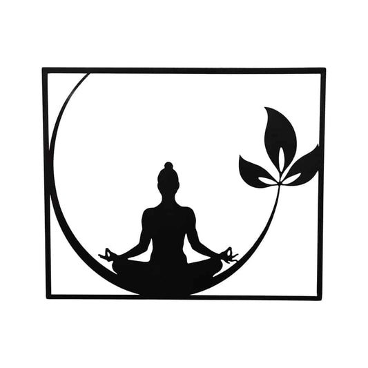 Laser-cut Meditation Buddha Wall Art 60.5x1.25x50cm