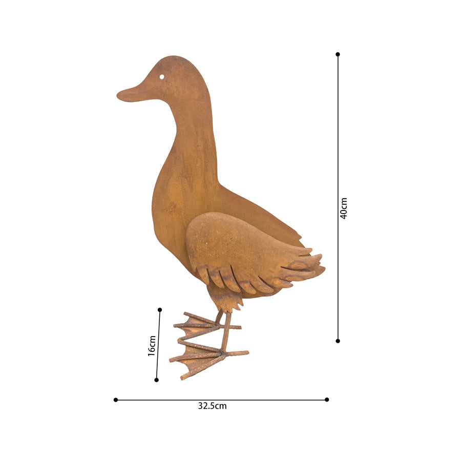 Rust Duck 32.5x16x40cm