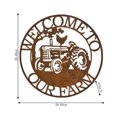 Welcome to Our Farm Laser-Cut Wall Art 60x0.65cm