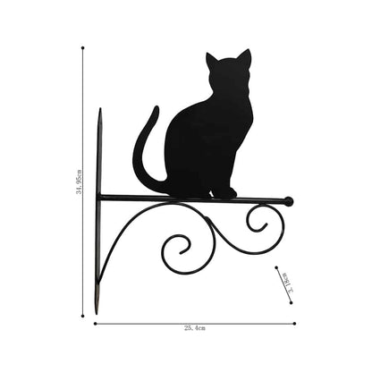 Cat Silhouette Wall Hook Bracket 25.5x3x35cm