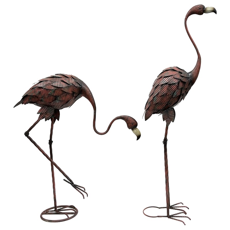 Set/2 Asst Colour-Rust Flamingos 67.5x20.5x77.5/40x27x116cm