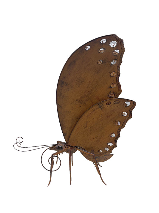 Large Rust Metal Butterfly 65x30x70cm