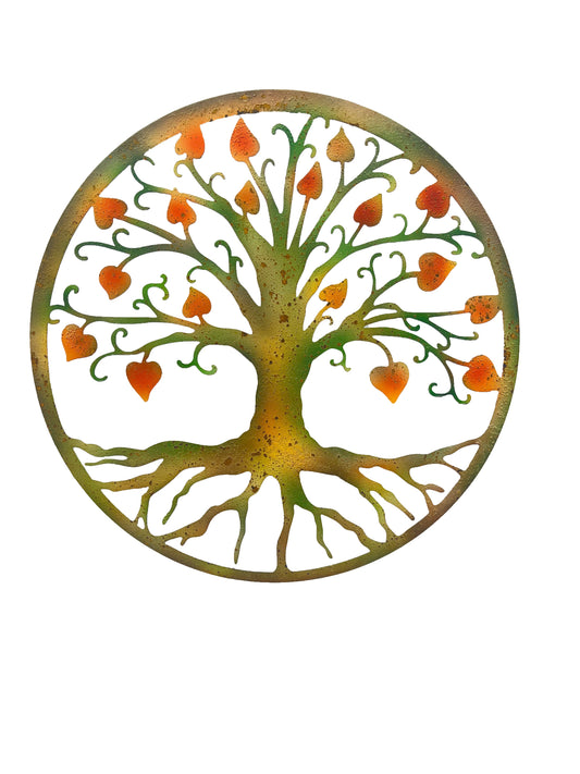 Laser- Cut Round Tree of Life w/Roots Wall Art 60x0.5cm