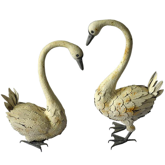 Set/2 Swan Couple 47x30x87/53x30x72cm