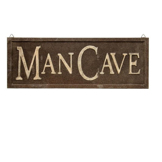 Rust 'Man Cave' Wall Sign 60x0.5x22cm