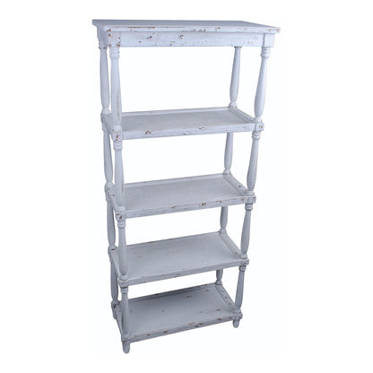 French Provincial Tall 5-Shelf Unit 80x40x180cm