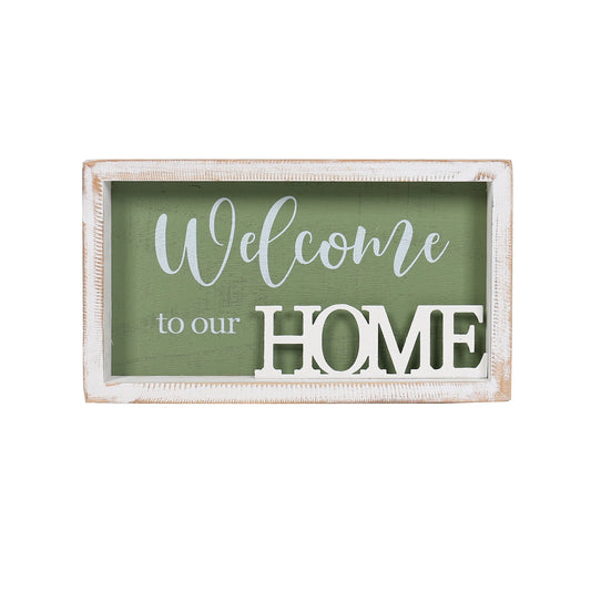 Home 3-D Plaque /Wall Art in shadow Box Frame 28x3.5x16cm