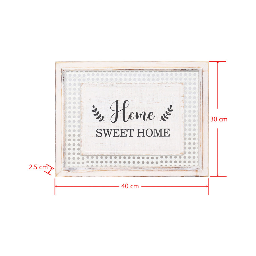 Hamptons Style 'Home Sweet Home' Wall Art 40x2.5x30cm