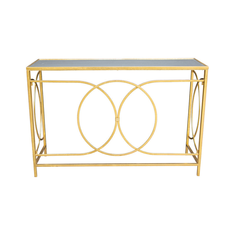 Aura Geometric Mirror-Top Console Table 120x40x80cm