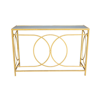 Aura Geometric Mirror-Top Console Table 120x40x80cm